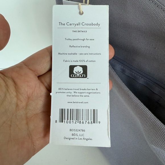 NWT BEIS The Carryall Crossbody - Lavender - Picture 2 of 7